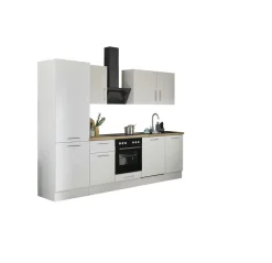 Bega BBK Küchenblock mit E-Geräten CORNWALL (Zeile-Geschirrspüler-Kühlschrank) II* Küchenzeilen Mit Geräten