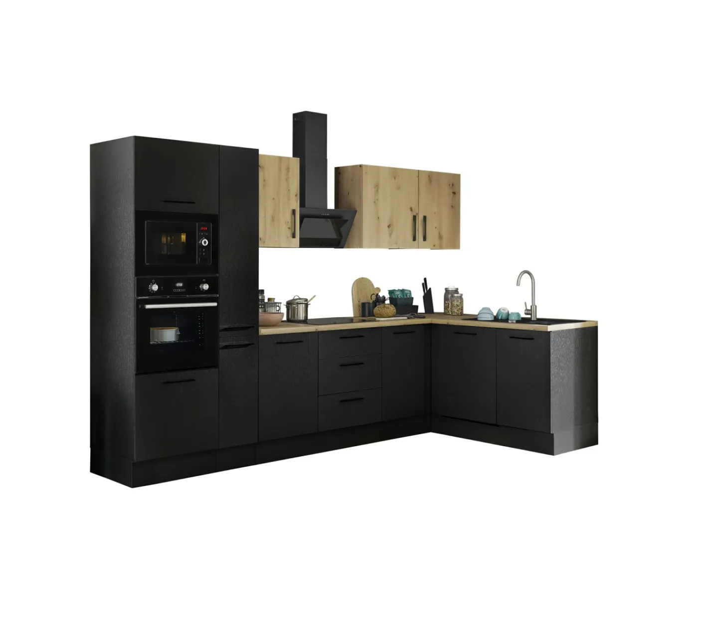 Bega BBK Küchenblock mit E-Geräten CORNWALL (Ecke-Backofen-Geschirrspüler-Mikrowelle) VIII* Küchenzeilen Mit Geräten