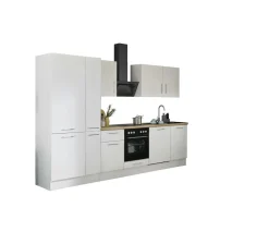 Bega BBK Küchenblock mit E-Geräten CORNWALL (Zeile-Geschirrspüler-Kühlschrank-Apotheker) II* Küchenzeilen Mit Geräten