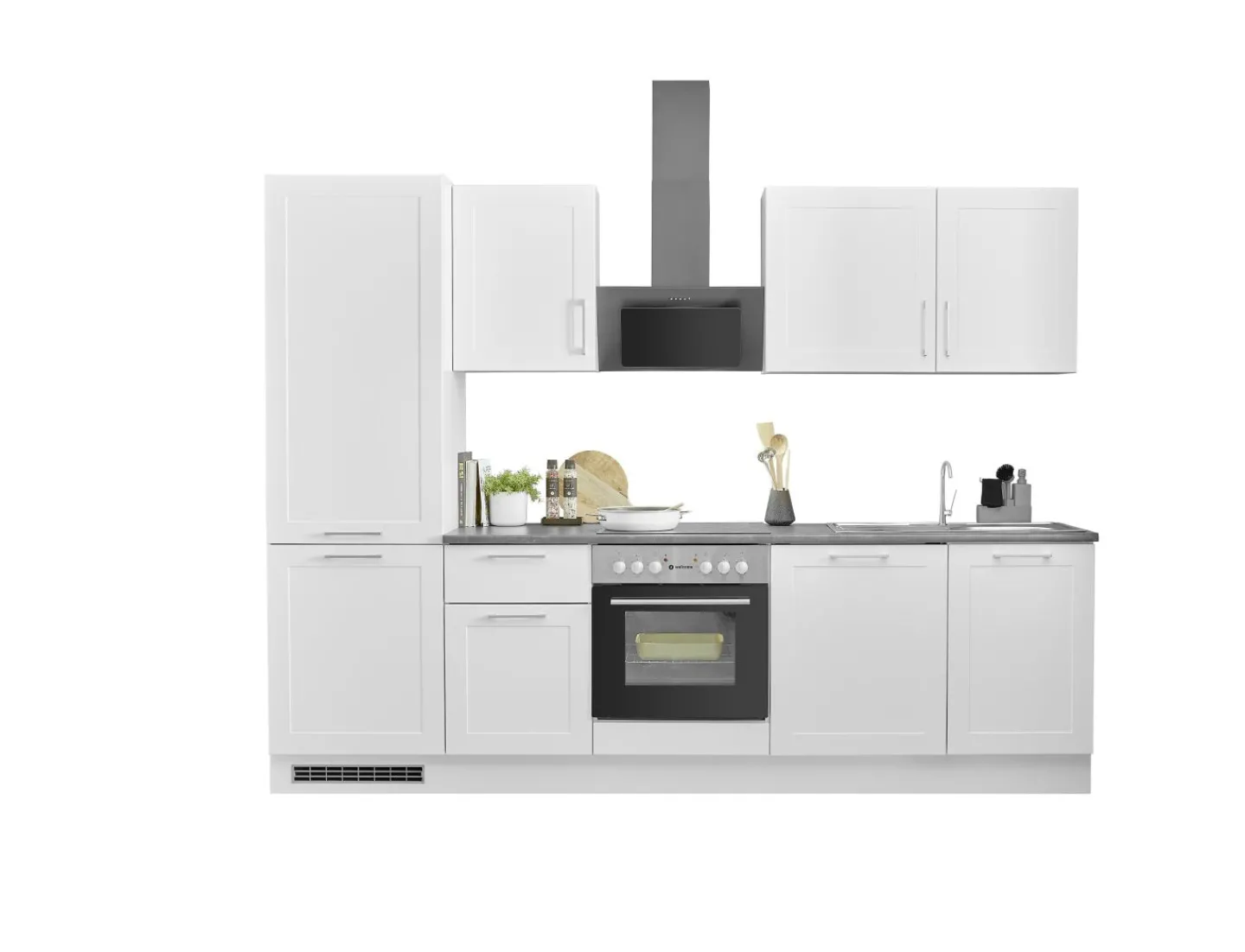 Bega BBK Küchenblock mit E-Geräten HASTINGS (Zeile-Kühlschrank) I* Küchenzeilen Mit Geräten