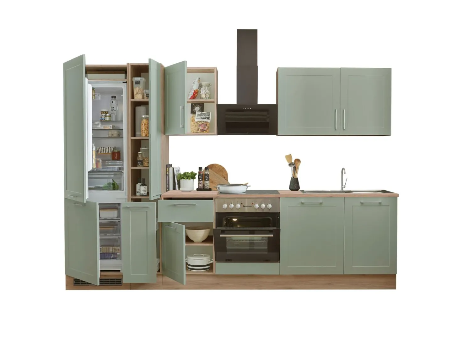 Bega BBK Küchenblock mit E-Geräten HASTINGS (Zeile-Kühlschrank-Apotheker) II* Küchenzeilen Mit Geräten