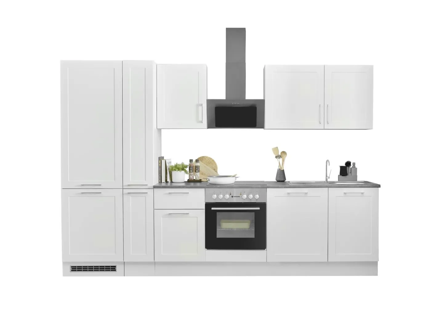 Küchenblock mit E-Geräten HASTINGS (Zeile-Kühlschrank-Apotheker) I