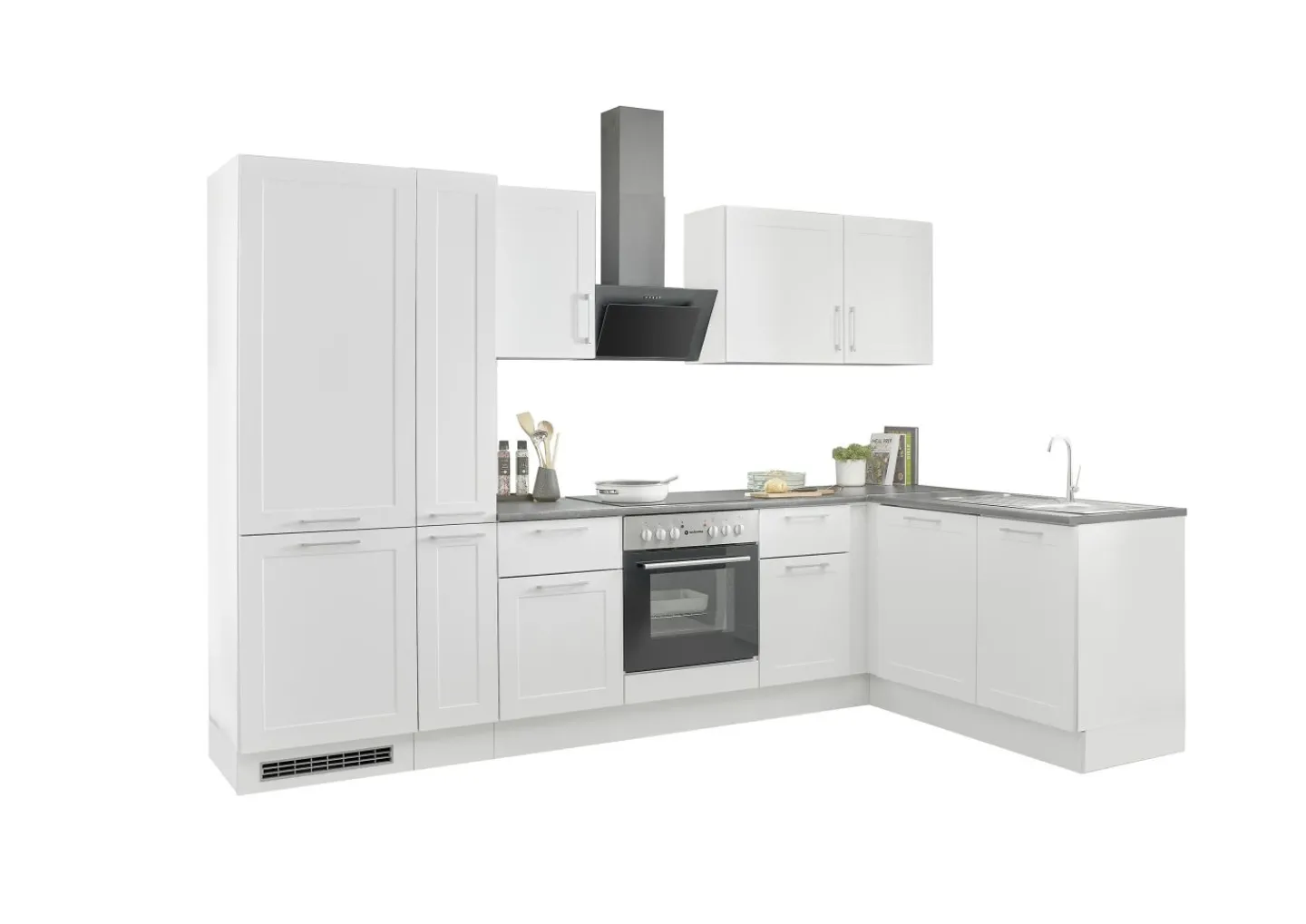 Bega BBK Küchenblock mit E-Geräten HASTINGS (Ecke-Kühlschrank-Apotheker) I* Küchenzeilen Mit Geräten