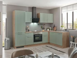 Küchenblock mit E-Geräten HASTINGS (Ecke-Kühlschrank) II