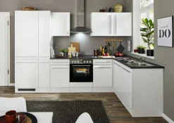 Küchenblock mit E-Geräten JAZZ 8 (Ecke-Kühlschrank-Apotheker) I