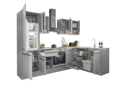 Küchenblock mit E-Geräten MANCHESTER (Ecke-Kühlschrank) I