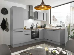 Küchenblock mit E-Geräten MANCHESTER (Ecke-Kühlschrank) I