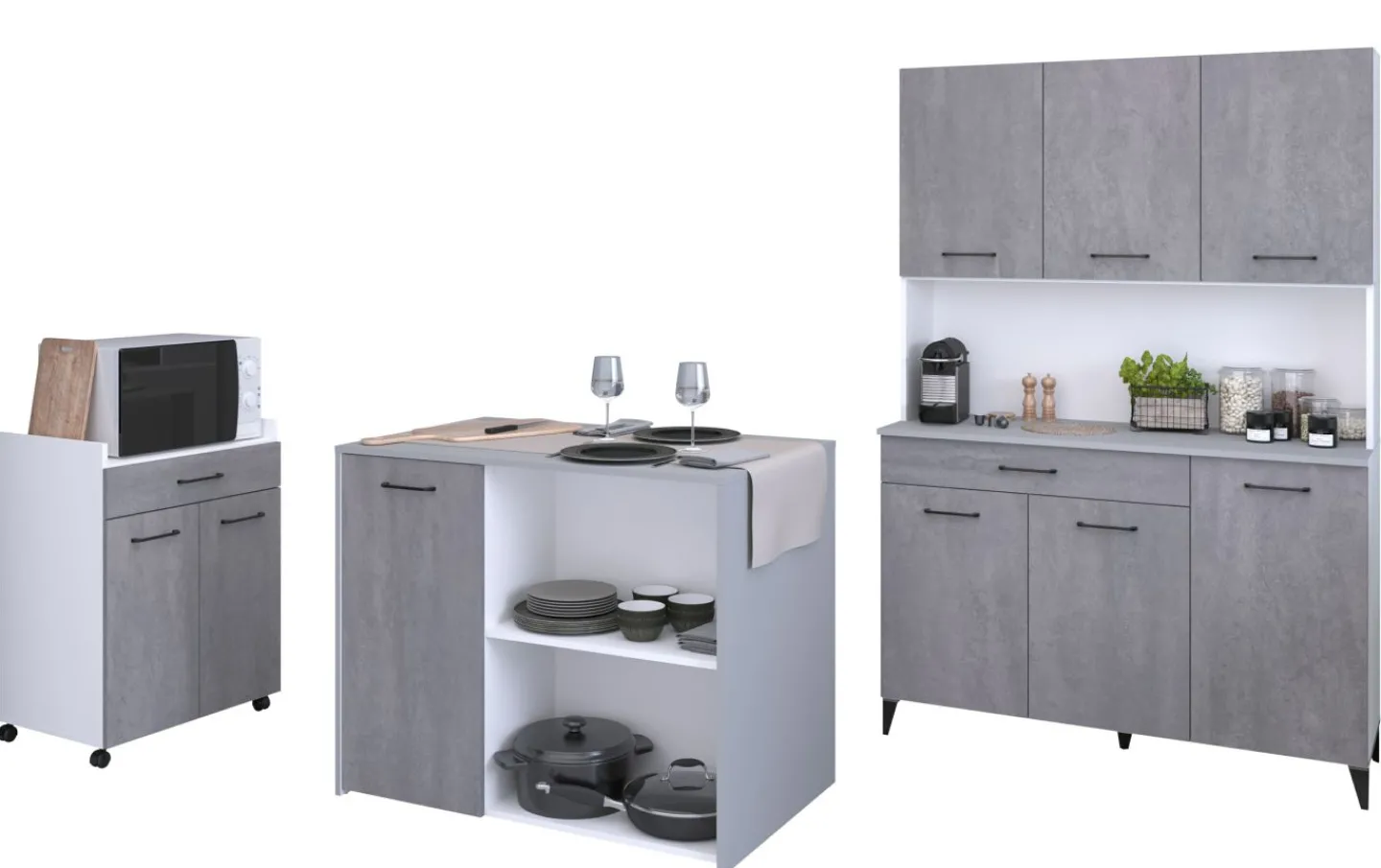 Parisot Küchenbuffet-Set MEMPHIS 6* Küchenbuffets