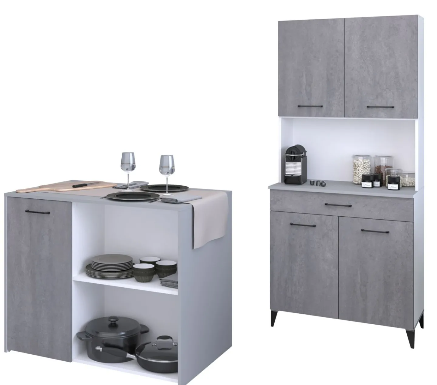 Parisot Küchenbuffet-Set MEMPHIS 3* Küchenbuffets