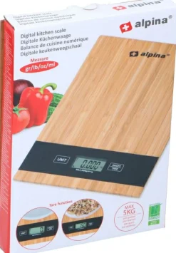 Edco Küchenwaage Bambus ALPINA* Koch- & Backutensilien