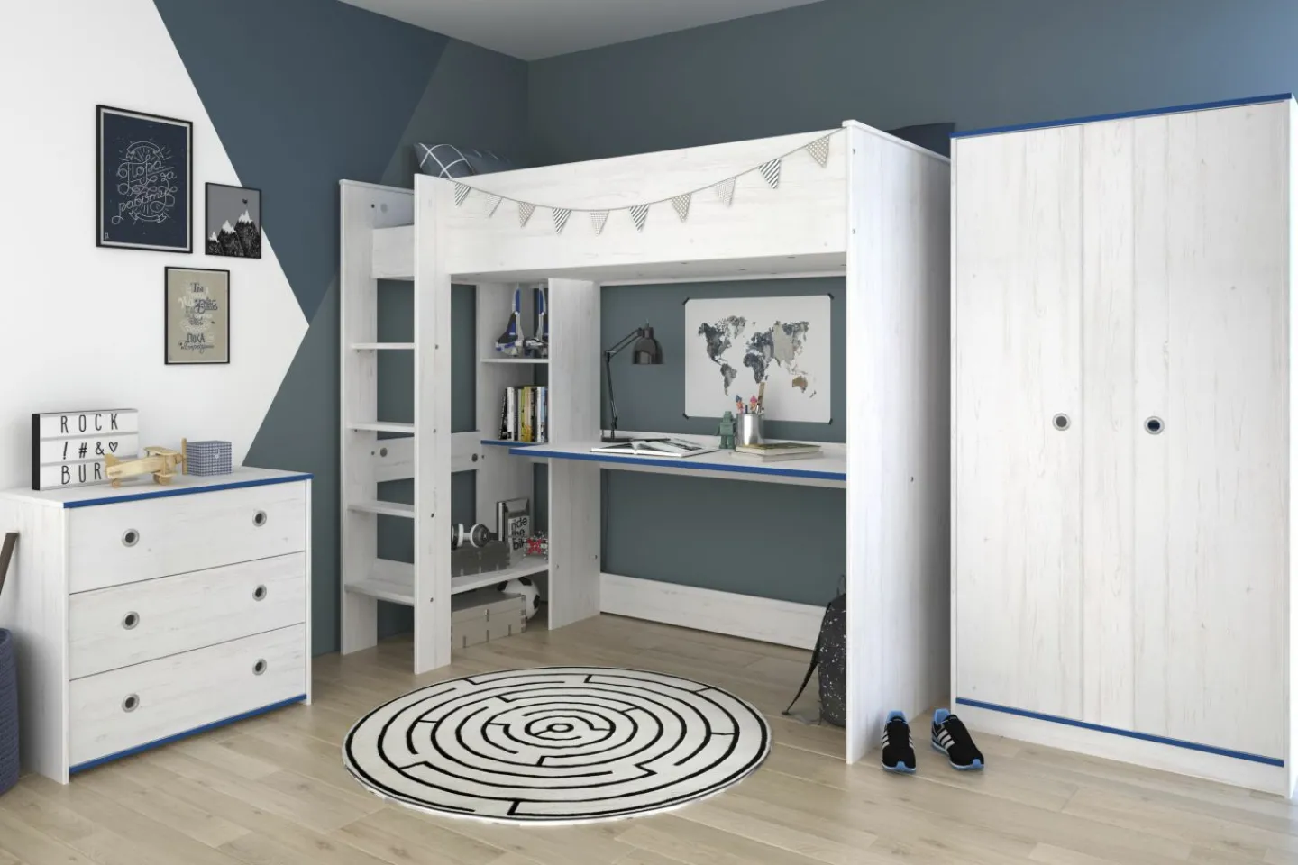 Parisot Kinderzimmer SMOOZY 28a*Kinder Komplette Kinderzimmer