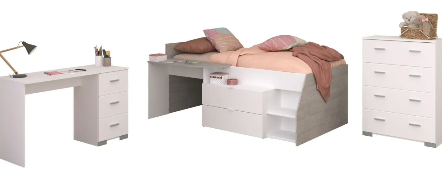 Parisot Kinderzimmer 3-teilig MILKY 15*Kinder Komplette Kinderzimmer