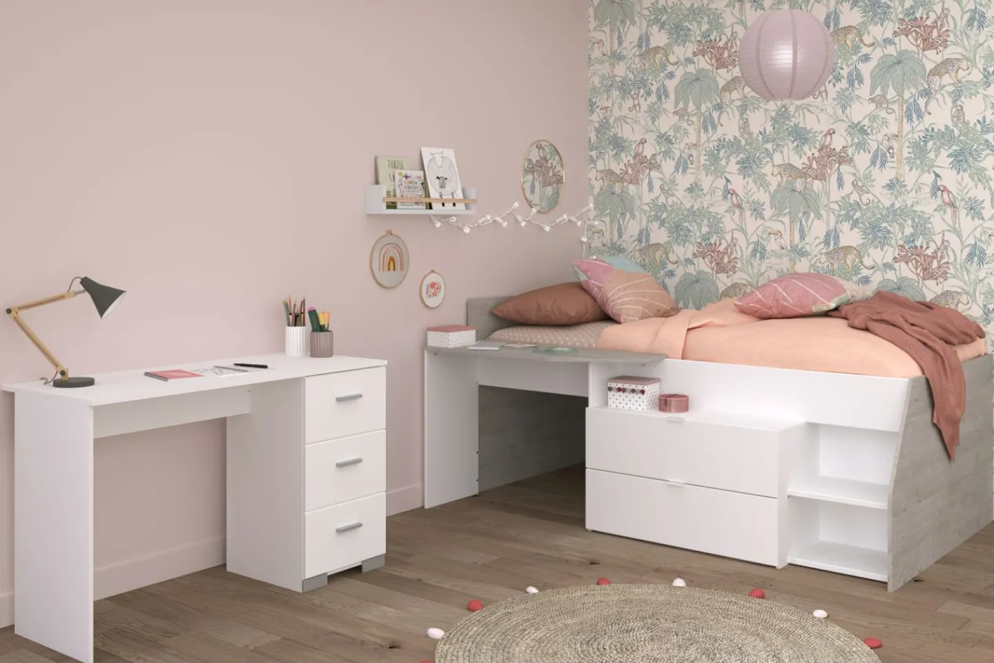 Parisot Kinderzimmer 2-teilig MILKY 17*Kinder Komplette Kinderzimmer