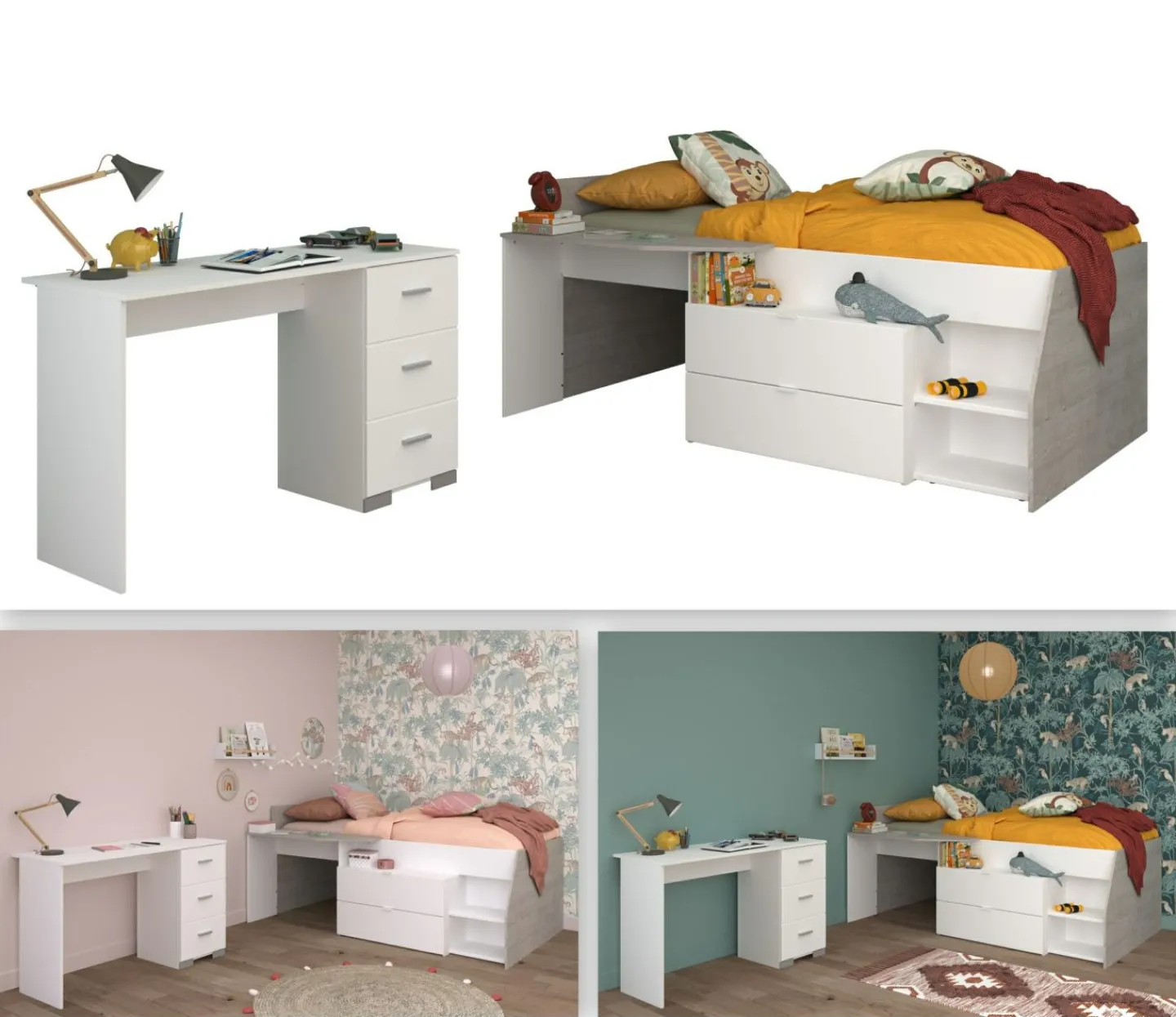 Parisot Kinderzimmer 2-teilig MILKY 17*Kinder Komplette Kinderzimmer