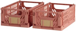 Schou Company Klappkiste 2tlg. rotbraun DAY* Faltboxen|Boxen