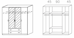 Rauch Kleiderschrank CASE* Kleiderschränke