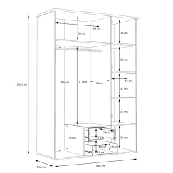 Forte Kleiderschrank GLORIA* Kleiderschränke