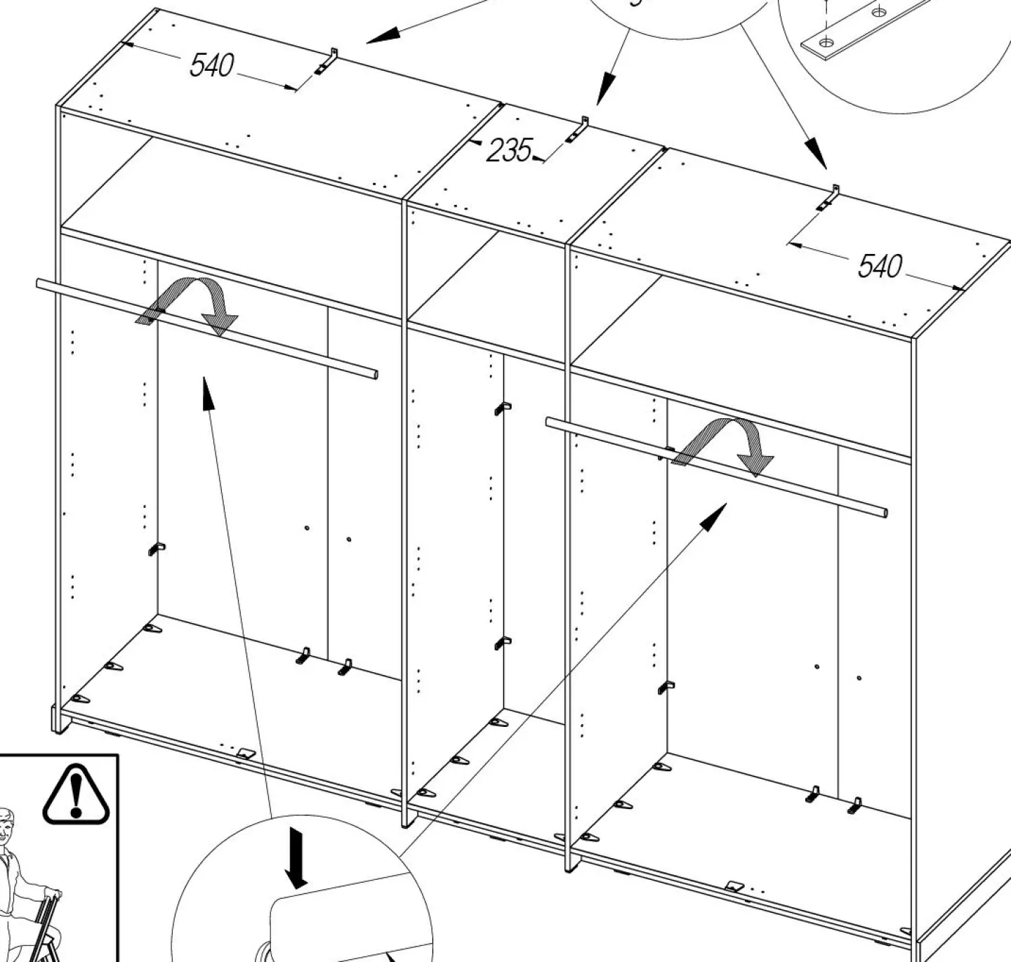 Forte Kleiderschrank KASHMIR* Kleiderschränke