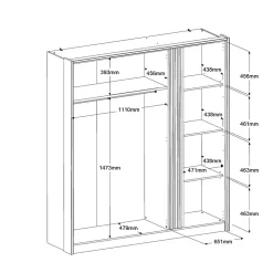 Parisot Kleiderschrank MIAMI 1* Kleiderschränke
