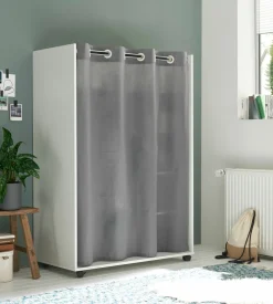 Kleiderschrank mit Stoffvorhang JENKE