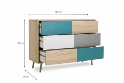 Finori Kommode CUBA 3* Schubladenkommoden