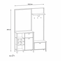 Forte Kompaktgarderobe HIGH ROCK* Komplette Garderoben