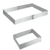 Metaltex Kuchenrahmen rechteckig verstellbar INOX* Koch- & Backutensilien