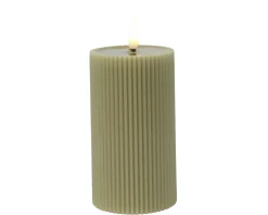 Kaemingk LED Echtwachskerze Rillenoptik STRIPE* Kerzen