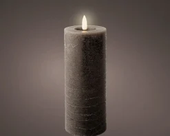 LED Echtwachskerze RUSTIK