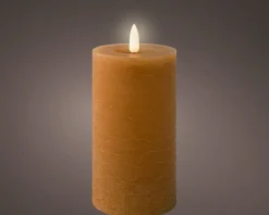 LED Echtwachskerze RUSTIK