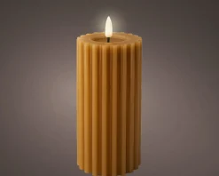 LED Echtwachskerze STRIPE
