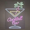 LED Neon Cocktailglas mit Schriftzug NEON
