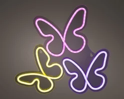 LED Neon Schmetterlinge 3er Set NEON