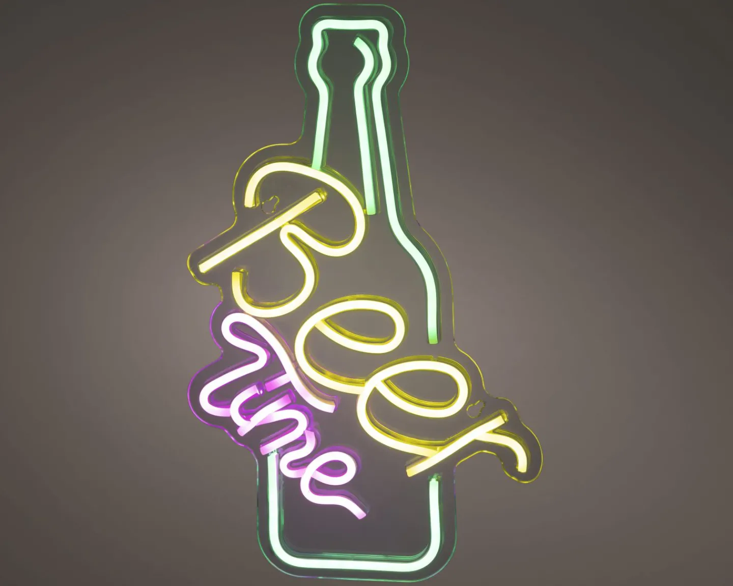 Kaemingk LED Neon Wanddeko Beer Time NEON* Dekoleuchten|Wandleuchten