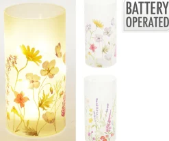 Koopman LED Windlicht Blumenwiese DEKO* Dekoleuchten|Tischlampen
