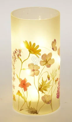 Koopman LED Windlicht Blumenwiese DEKO* Dekoleuchten|Tischlampen