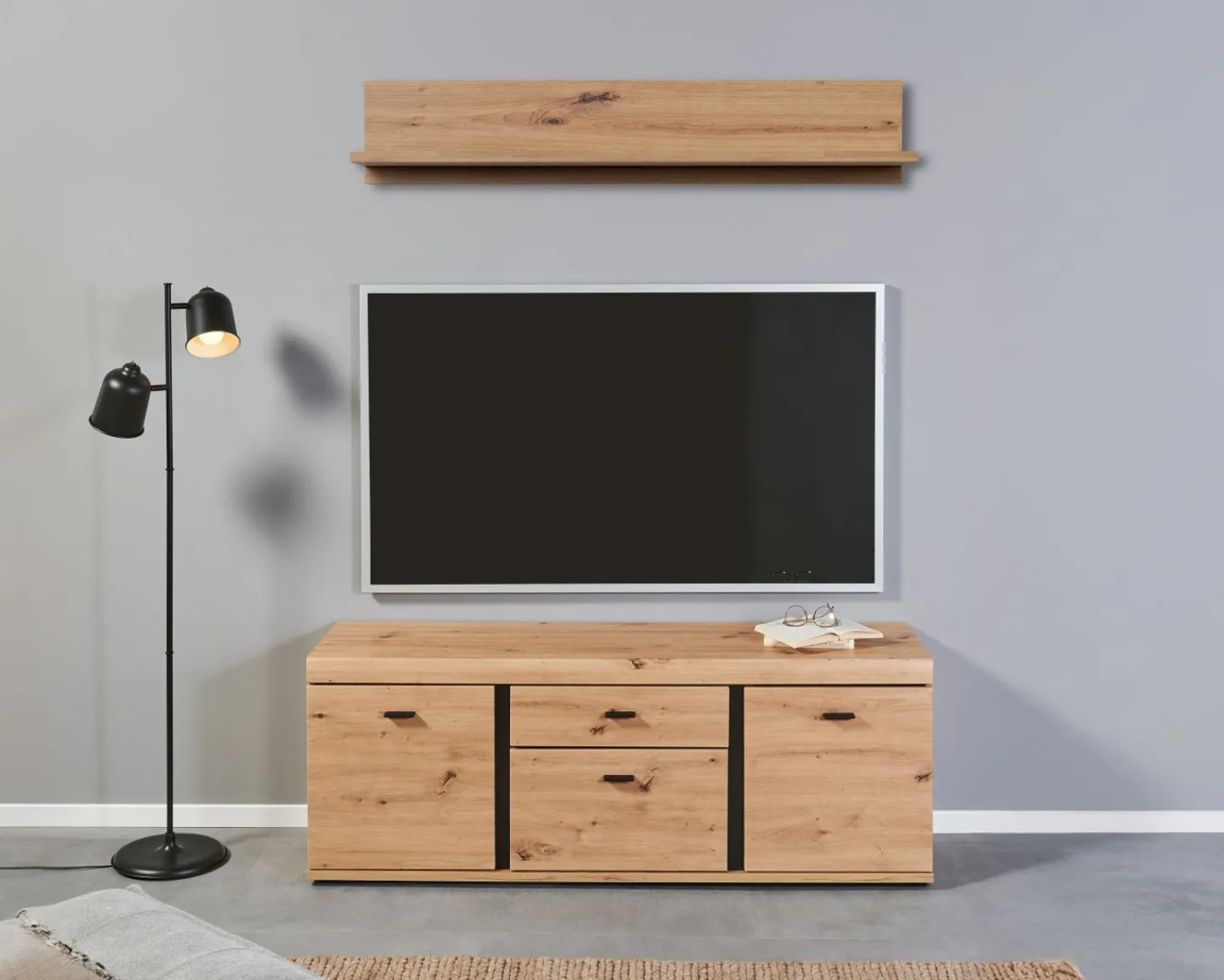 Bega Consult Lowboard mit Wandboard KRETA* Wandregale|Tv-Schränke