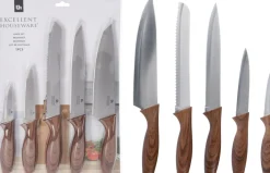 Messer Set 5tlg. braun