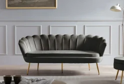 Salesfever Muschelsofa 3-Sitzer BANDUNG* 3-Sitzer Sofas|Polstergarnituren
