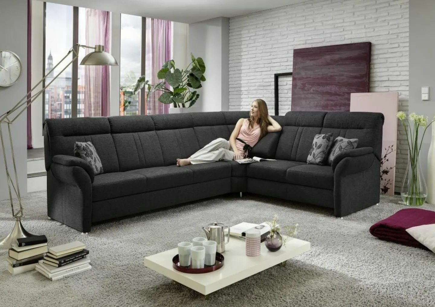 Polipol Polstergarnitur+Sessel mit Funktion PP-HS06003* Ecksofas