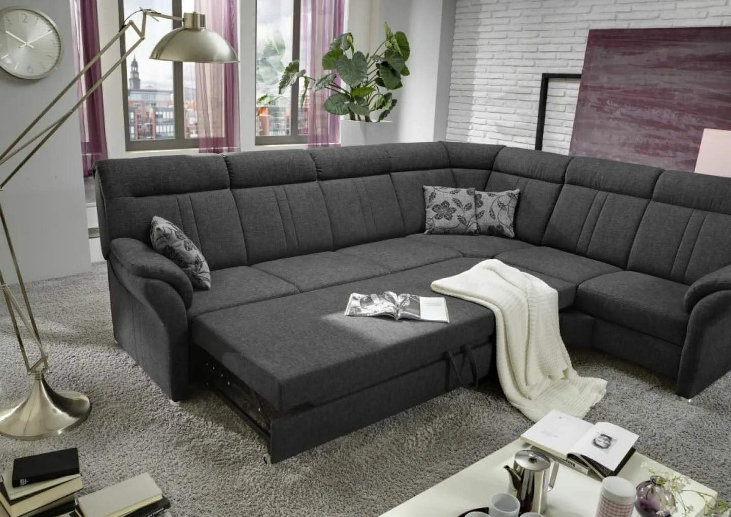 Polipol Polstergarnitur+Sessel mit Funktion PP-HS06003* Ecksofas