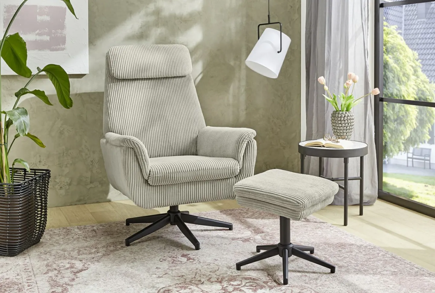 Pro.Com Relaxsessel mit Hocker HAMAR* Relaxsessel|Polstersessel
