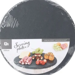 Koopman Schieferplatte Ø30cm STYLE* Geschirr & Besteck