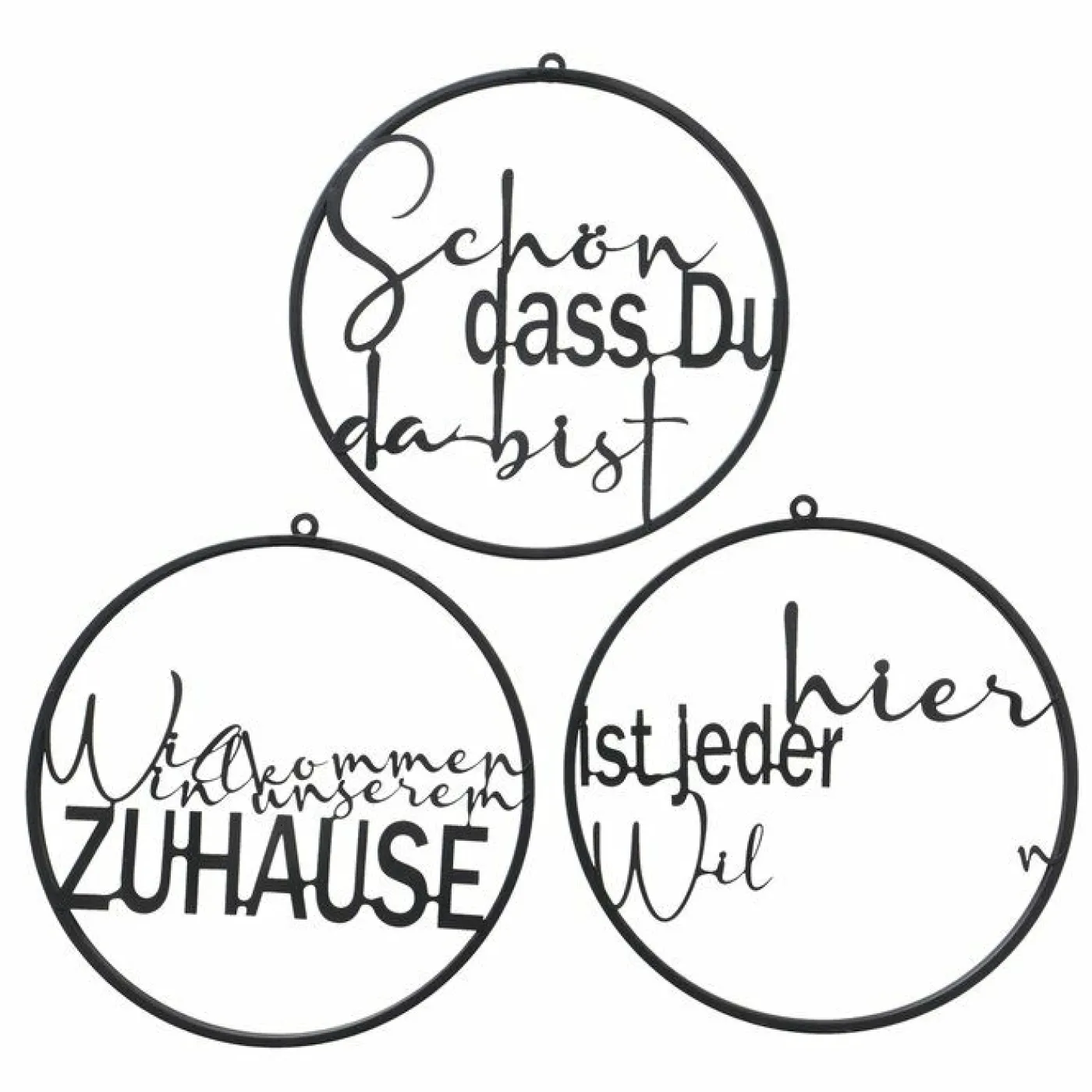 Schild Schriftzug WILLKOMMEN