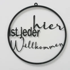 Schild Schriftzug WILLKOMMEN