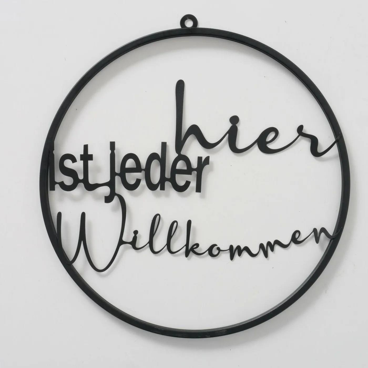 Schild Schriftzug WILLKOMMEN