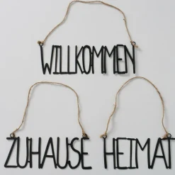 Boltze Schild Schriftzug WILLKOMMEN* Wanddeko