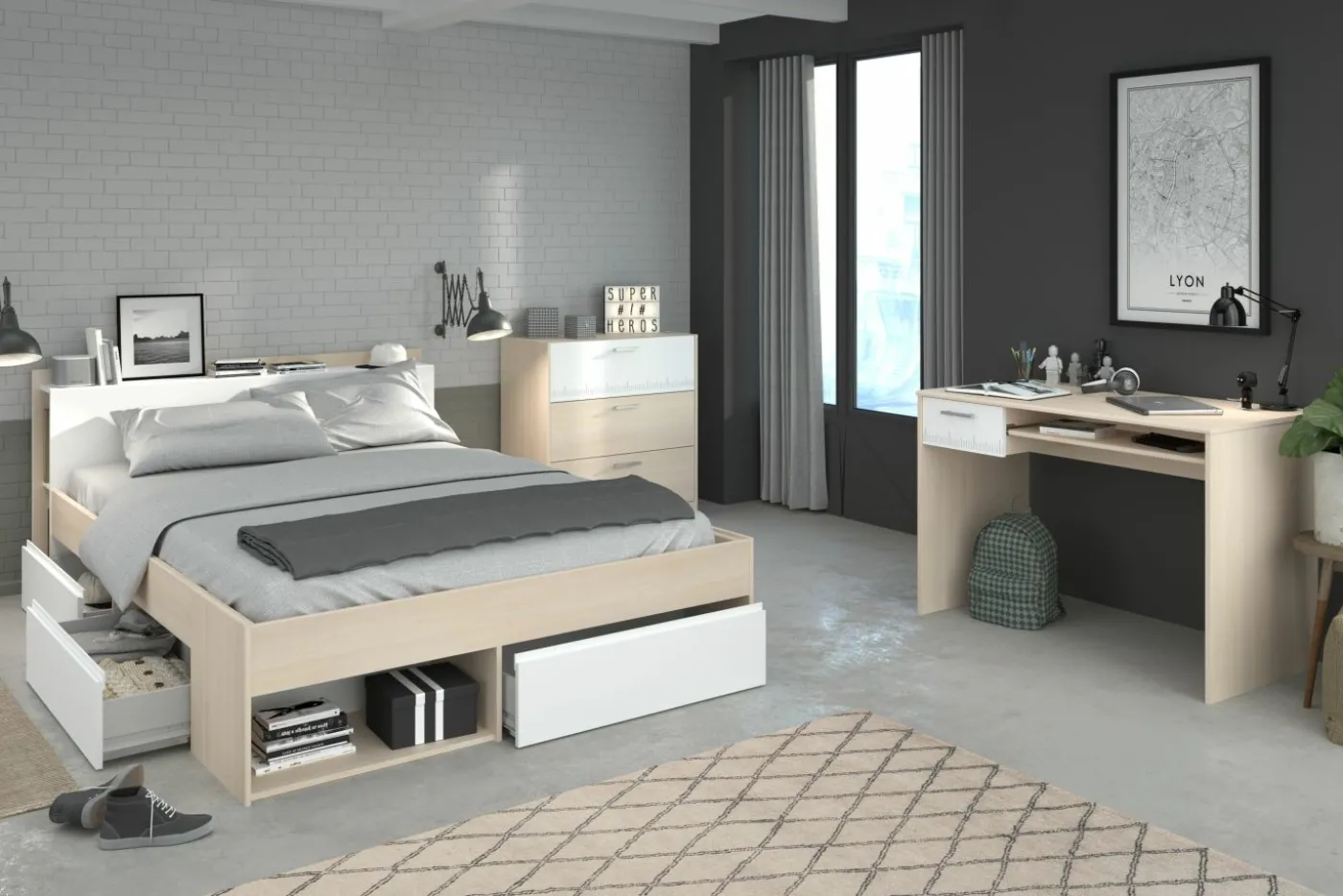 Schlafzimmer 3-teilig MOST 60
