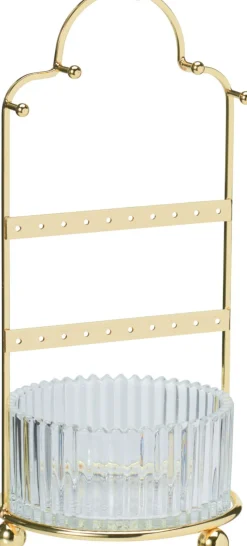 Koopman Schmuckhalter mit Glaseinsatz GOLD* Deko-Objekte