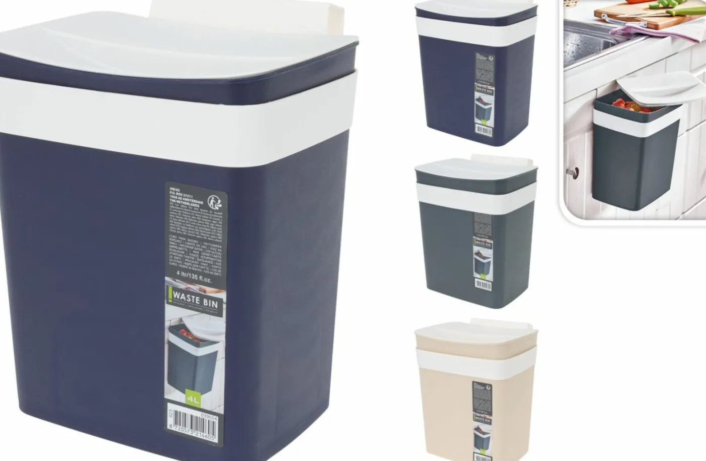 Schrank Abfalleimer 4 Liter BERND